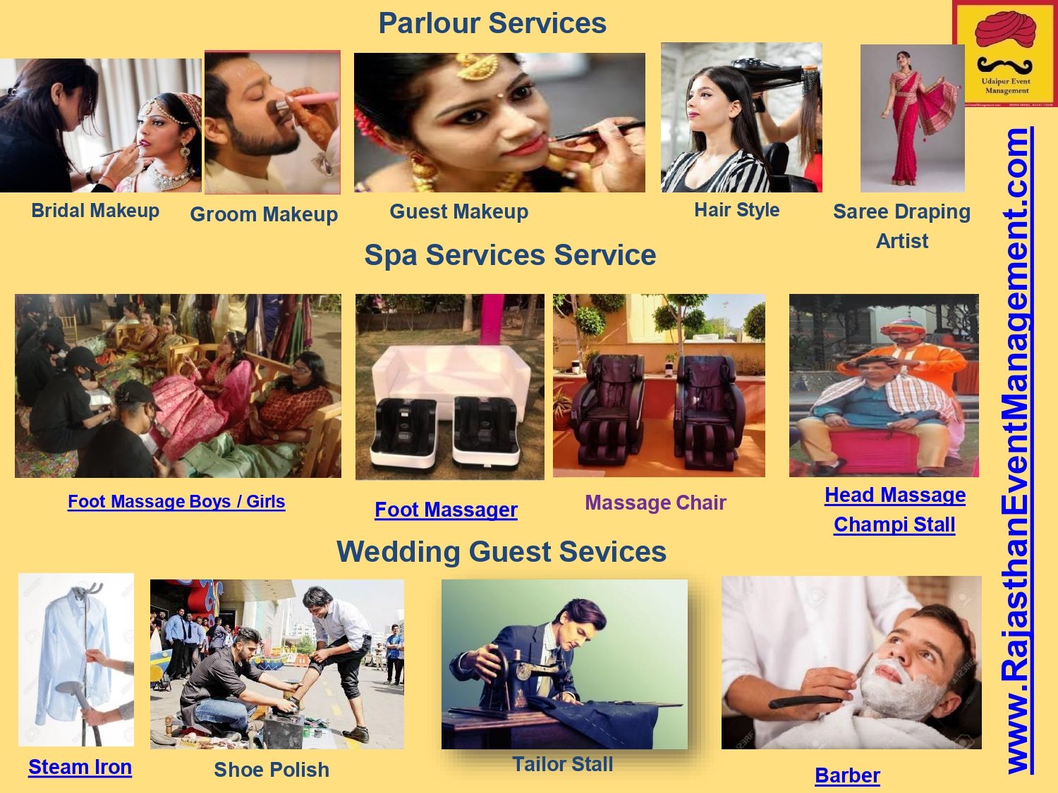 Barber Service Stall for wedding in India - Punjab Bagpiper Band