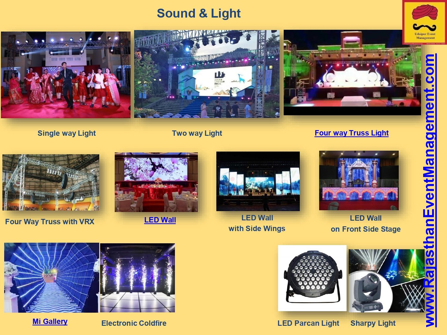 LED Wall Front Stage for wedding in India - Punjab Bagpiper Band